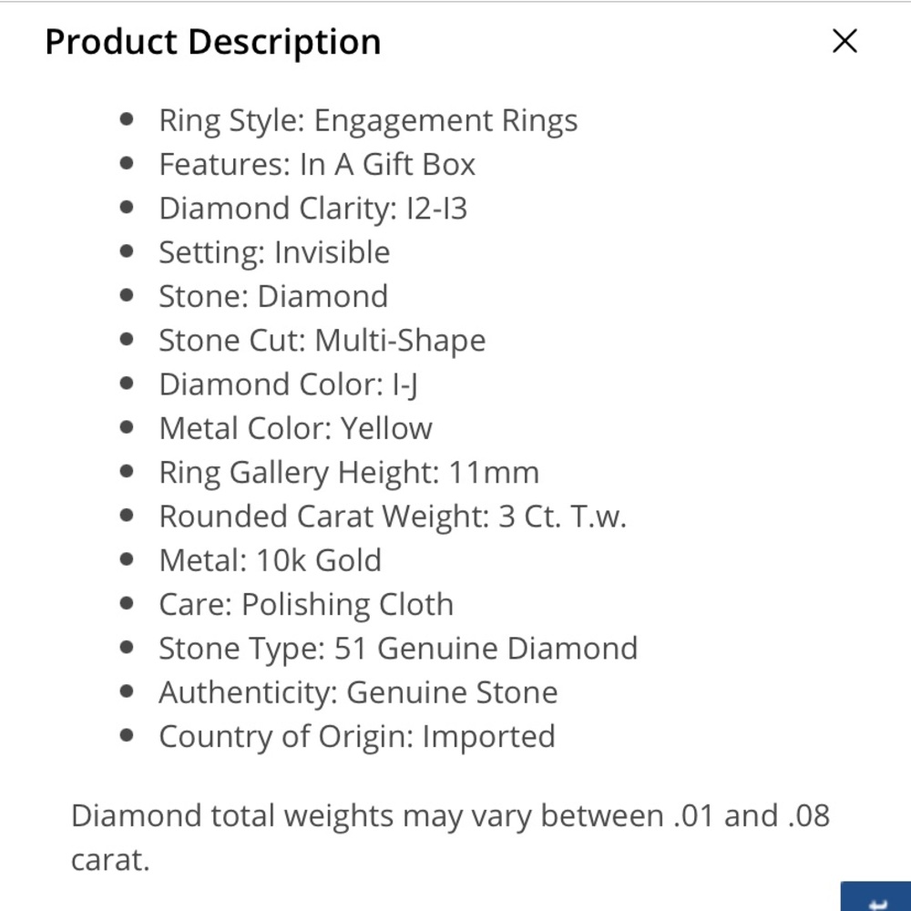 3 Ct Genuine Diamond Statement Ring - image 2